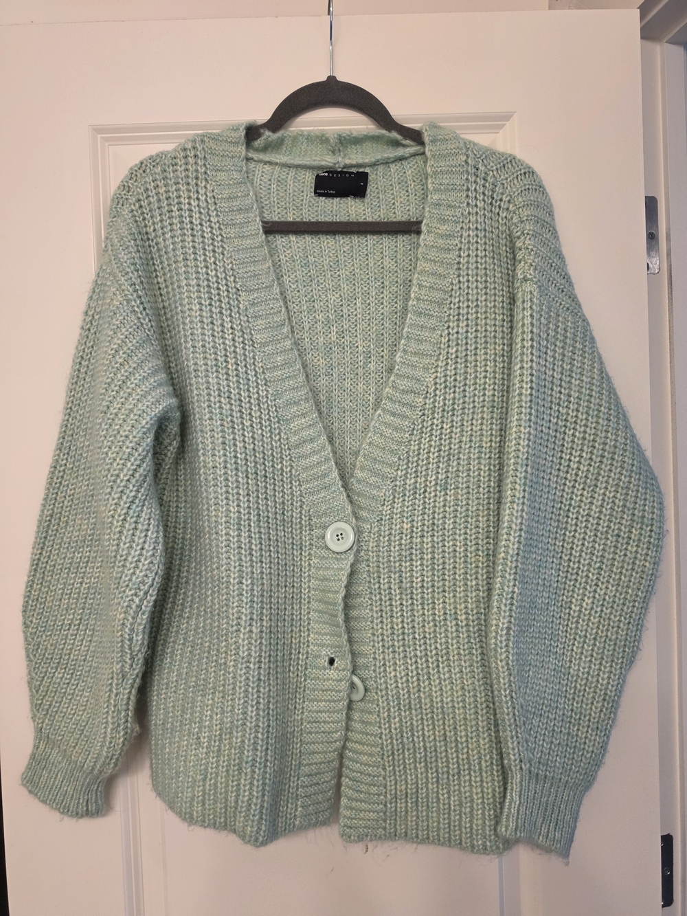 ASOS Mint Green Chunky V-Neck Cardigan